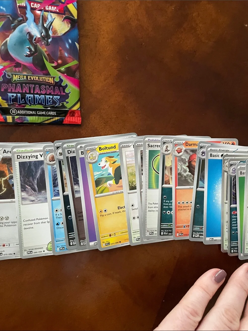 Pokemon Phantasmal Flames Mega Evolution Cards (29) and Basic Energy Pack ETB
